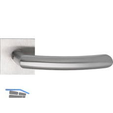 SOLIDO Dr�ckergarnitur HELSINKI - ohne Schl�sselrosette, eckig, Edelstahl