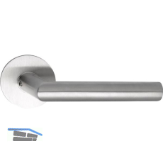 SOLIDO Dr�ckergarnitur NORWEGEN - ohne Schl�sselrosette, rund, Edelstahl