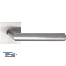 SOLIDO Dr�ckergarnitur NORWEGEN - ohne Schl�sselrosette, eckig, Edelstahl