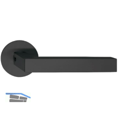 SOLIDO Dr�ckergarnitur MALM� - ohne Schl�sselrosette, rund, schwarz