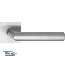 SOLIDO Dr�ckergarnitur VADUZ - ohne Schl�sselrosette, eckig, Edelstahl