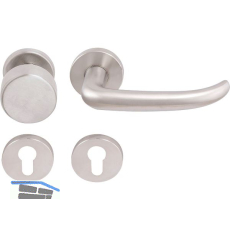 SOLIDO Wechselgarnitur BELFAST DIN - auf Rosette PZ, 38 - 45, Edelstahl matt