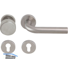 SOLIDO Wechselgarnitur DUBLIN DIN - auf Rosette PZ, 38 - 45, Edelstahl matt