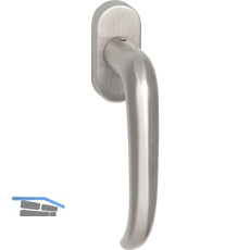 MARCHESI Fenstergriff Br�nn Lochteil lose, VK 7 x 35 mm, Edelstahl matt