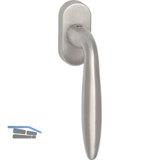 MARCHESI Fenstergriff Veronese Lochteil lose, VK 7 x 35 mm, Edelstahl matt