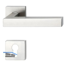 SOLIDO Dr�ckergarnitur MALM� DIN - auf Rosette PZ, 38 - 45, Edelstahl matt