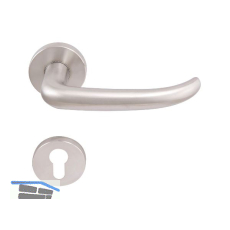 SOLIDO Dr�ckergarnitur BELFAST DIN - auf Rosette PZ, 38 - 45, Edelstahl matt