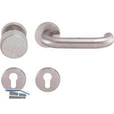 SOLIDO Wechselgarnitur TALIN DIN - auf Rosette PZ, 38 - 45, Edelstahl matt