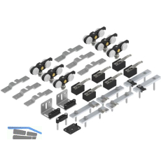 SOLIDO 100 Teleskopbeschlagset 3-fl�gelig Holz ohne Laufschiene