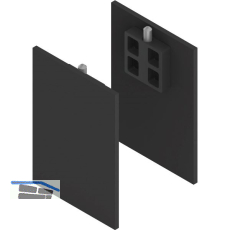 SOLIDO 100/HELM Abdeckkappen-Set Blende H/G beidseitig Deckenmontage schwarz