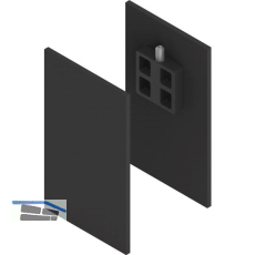 SOLIDO 100/HELM Abdeckkappen-Set Montageschiene/Blende H/G schwarz matt