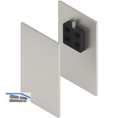 SOLIDO 100/HELM Abdeckkappen-Set Montageschiene/Blende H/G Edelstahl