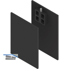 SOLIDO 100/HELM Abdeckkappen-Set Montageschiene/Abstand/Blende H/G schwarz matt