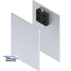 SOLIDO 100/HELM Abdeckkappen-Set Montageschiene/Abstand/Blende H/G silber