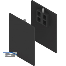 SOLIDO 100/HELM Abdeckkappen-Set Blende H/G mit Abstandsprofil 15 schwarz matt