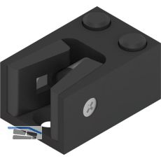 HELM Anschlagpuffer unten Glas 8-12,76 mm Aluminium schwarz matt