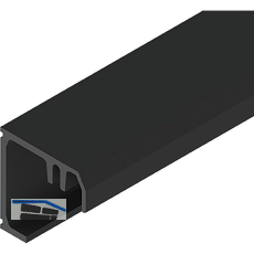 SOLIDO 100/HELM Montageprofil auf Ma� geschnitten L=6000 mm schwarz matt