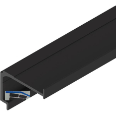 SOLIDO 100/HELM Montageschiene f�r Verblendung auf Ma� schwarz matt