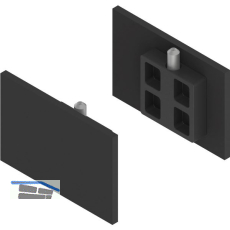 SOLIDO 100/HELM Abdeckkappen-Set Blende ME mit Abstandsprofil 15 schwarz matt