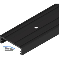 SOLIDO 100/HELM Befestigungsschiene WT Wandtasche auf Ma� schwarz matt