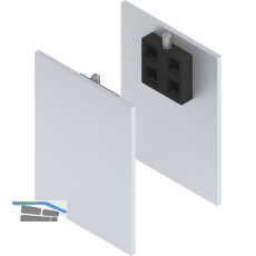 SOLIDO 100/HELM Abdeckkappen-Set Blende H/G mit Abstandsprofil 15 silber