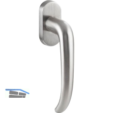 SOLIDO Fenstergriff BELFAST, Vierkantstift 7x35 mm, Edelstahl matt