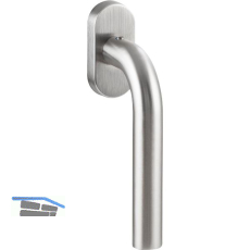 SOLIDO Fenstergriff DUBLIN, Vierkantstift 7x35 mm, Edelstahl matt