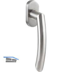 SOLIDO Fenstergriff HELSINKI, Vierkantstift 7x35 mm, Edelstahl matt