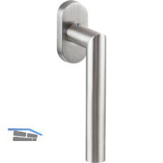 SOLIDO Fenstergriff NORWEGEN, Vierkantstift 7x35 mm, Edelstahl matt