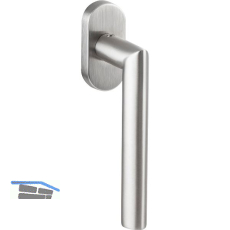 SOLIDO Fenstergriff GLASGOW, Vierkantstift 7x35 mm, Edelstahl matt