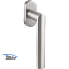 SOLIDO Fenstergriff VADUZ, Vierkantstift 7x35 mm, Edelstahl matt