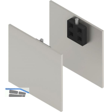 SOLIDO 100/HELM Abdeckkappen-Set Blende H/G Abstandsprofil 2x15/1x9 mm Edelstahl