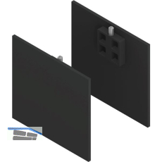 SOLIDO 100/HELM Abdeckkappen-Set Blende H/G Abstandsprofil 2x15/1x9 mm schwarz