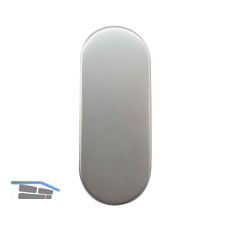 GRUNDMANN Blindrosette BL, oval, verdeckt geschr., 30x72x8mm, silber eloxiert