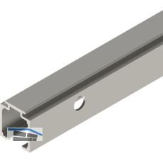 SOLIDO 100 Laufschiene seitlich gebohrt L=2500 mm Edelstahl-Effekt
