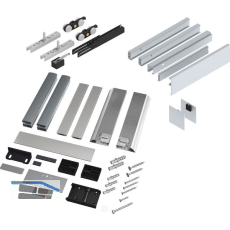 SOLIDO 100 Beschlagset Holz Rundumdicht L=1600 mm FB 720 mm FH 2500 mm silber