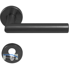 SOLIDO FH-Dr�ckergarnitur NORWEGEN - auf Rosette PZ, 38 - 45, Edelstahl schwarz