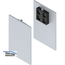 SOLIDO 100/HELM Abdeckkappen-Set Blende H/G mit Abstandsprofil 9 silber