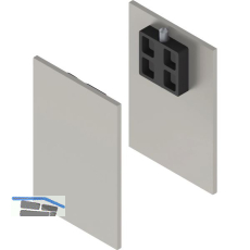 SOLIDO 100/HELM Abdeckkappen-Set Blende H/G mit Abstandsprofil 9 Edelstahl