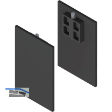 SOLIDO 100/HELM Abdeckkappen-Set Blende H/G mit Abstandsprofil 9 schwarz matt