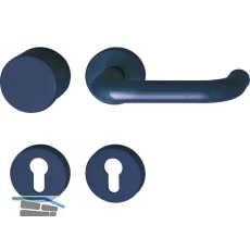 Wechselgarnitur 111.20 R/122.23 - auf Rosette PZ stahlblau