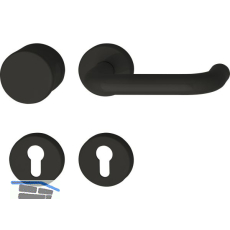 Wechselgarnitur 111.20 R/122.23 - auf Rosette PZ tiefschwarz