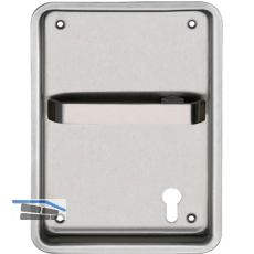 Turnhallenmuschel, 170 x 240 mm, links, PZ 88 mm, VK 8 mm, Edelstahl matt