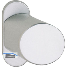 GRUNDMANN T�rknopf GEOS - auf Rosette Zylinder abgeschr�gt 56x40, Alu silber