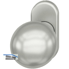 FSB T�rknopf 07 0802 - auf Rosette, � 50 mm gerade, fest vernietet, silber elox.