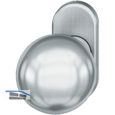 FSB T�rknopf 07 0802 - auf Rosette, � 50 mm gerade, fest vernietet, Edelstahl