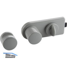 Trennwand-Verriegelung mit Riegelschloss, grau