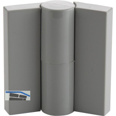 Trennwand-Aufschraubband Kunststoff grau, rechts