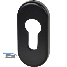 FSB Zylinderrosette 17 1757 oval, Aluminium tiefschwarz �hnlich RAL 9005