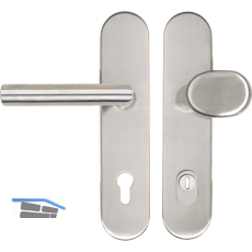 SH-Wechselgarnitur GEHRUNG -auf Schild PZ88, mit Kzs., Edelstahl